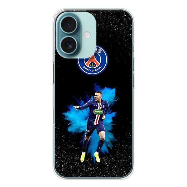 Чехол (TPU) с Футболистом на iPhone 16 – Мбаппе ПСЖ