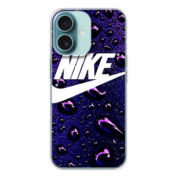 Чехол с логотипом Найк на iPhone 16 – Найк на фиолетовом