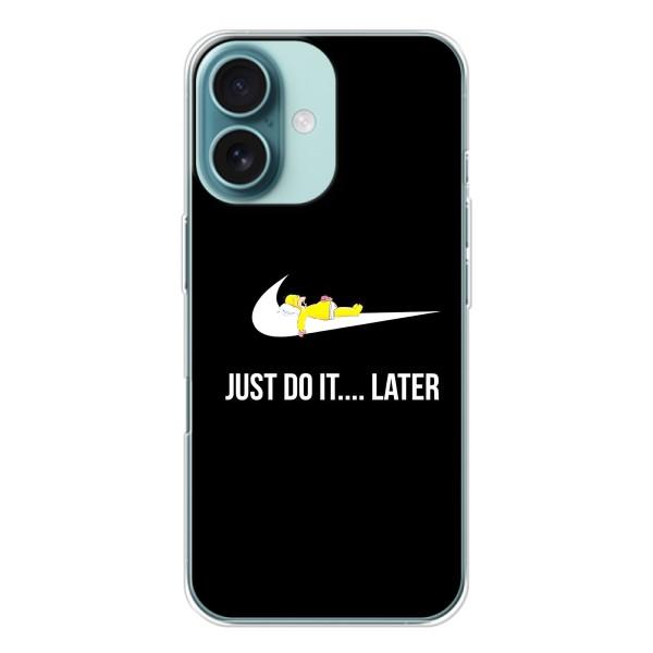 Чехол с логотипом Найк на iPhone 16 – Nike just do it