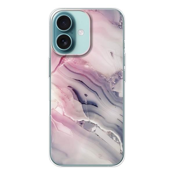 Мраморный чехол на iPhone 16 (VPrint) – Пурпурный Мрамор