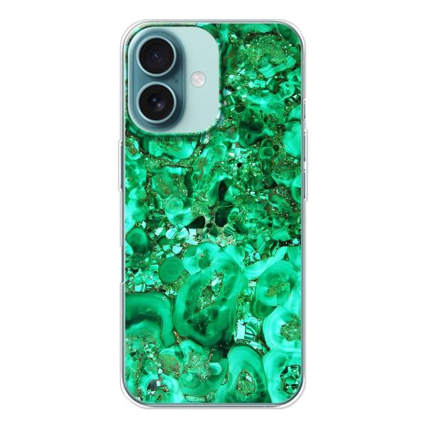 Мраморный чехол на iPhone 16 (VPrint) – Салатный Мрамор