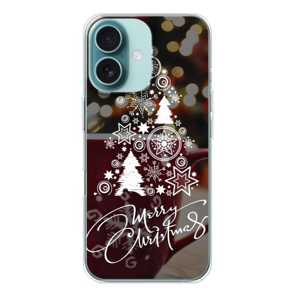 Рождественские Чехлы для iPhone 16 (VPrint) – Елочка узорная