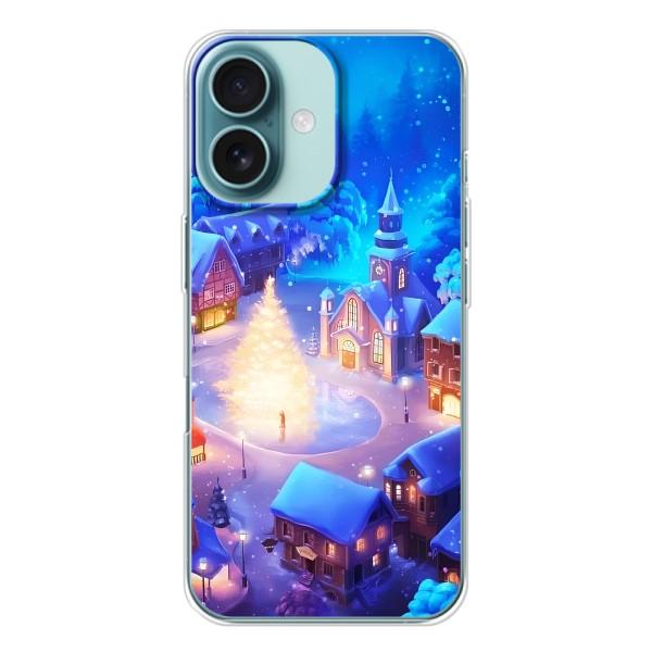Рождественские Чехлы для iPhone 16 (VPrint) – Рождественский город