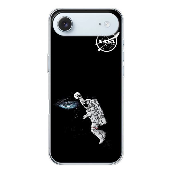 Силиконовый бампер с принтом "Наса" на iPhone 17 Air – Космонавт баскетболист