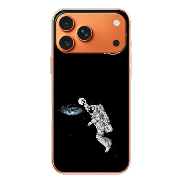 Силиконовый бампер с принтом "Наса" на iPhone 17 Pro Max – Космонавт баскетболист