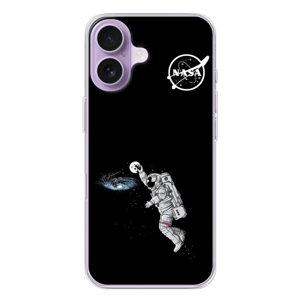 Силіконовый бампер з принтом "Наса" на iPhone 17 – Космонавт баскетболіст
