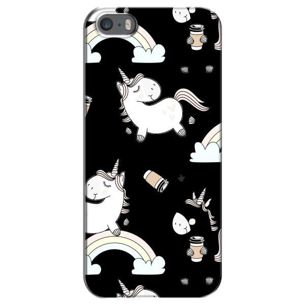 Чехол Unicorn на iPhone 5 / 5s / SE – Единорог с кофе