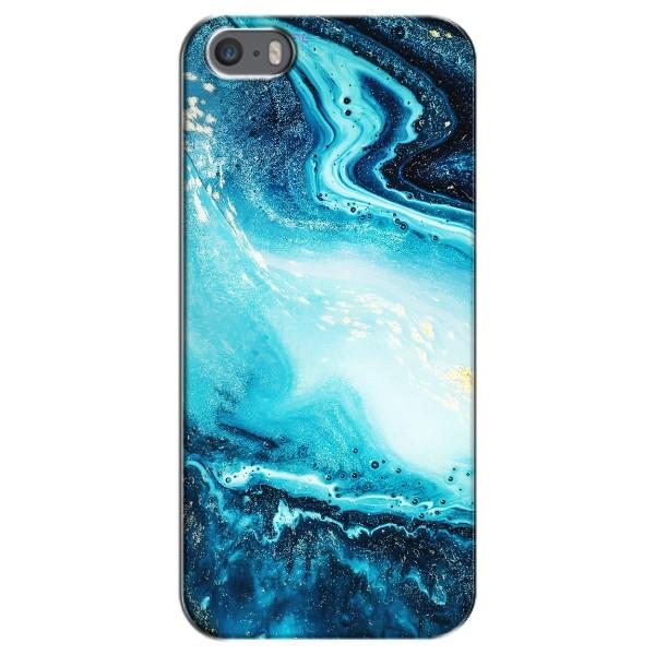 Мраморный чехол на iPhone 5 / 5s / SE (VPrint) – Голубой мрамор