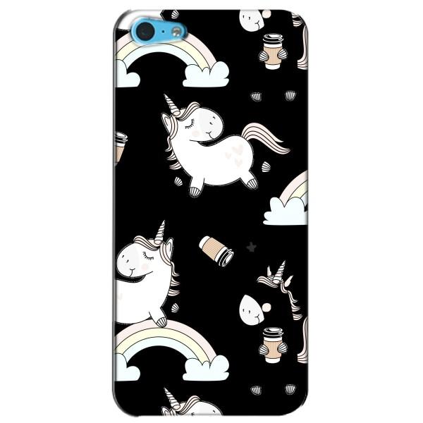 Чехол Unicorn на iPhone 5c – Единорог с кофе