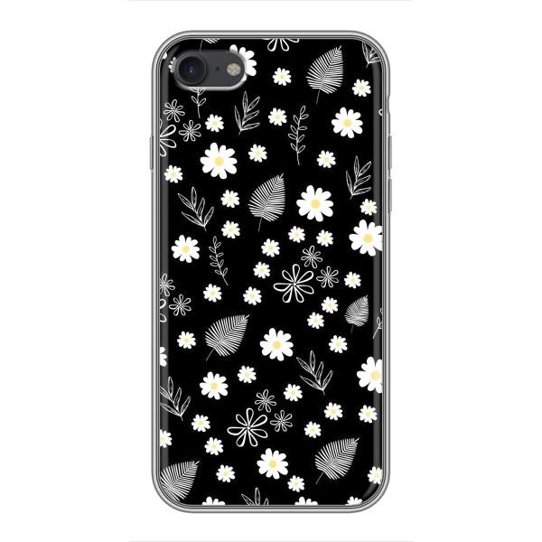 Чохли з тематикою "КВІТИ" на iPhone 7 – цвітіння на чорному