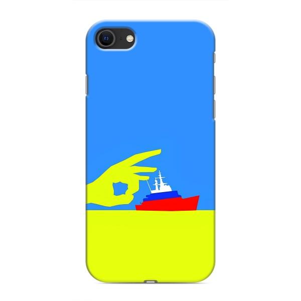 Чехол с принтом (Русский корабль...) для Айфон СЕ (2020) (AlphaPrint) – Щелбан кораблю