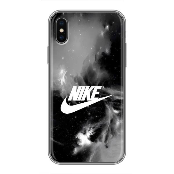 Чехол с логотипом Найк на iPhone Xs Max – Найк дымчатый