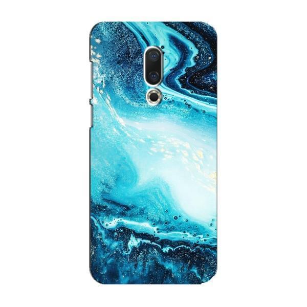 Мраморный чехол на Meizu 16 Plus (VPrint) – Голубой мрамор