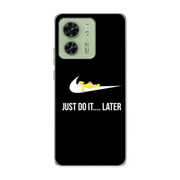 Чехол с логотипом Найк на Motorola Edge 40 – Nike just do it