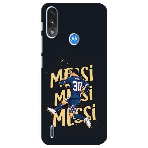 Чехлы для Motorola E7 Power (Leo чемпион) (AlphaPrint) – Messi ПСЖ