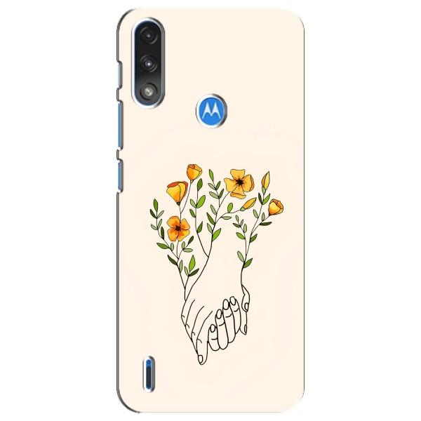 Чехлы для любимой на Моторола Е7 Павер (VPrint) – Руки любві