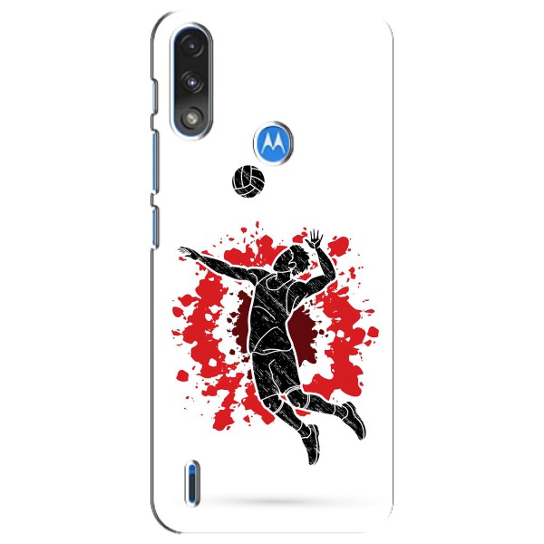 Чохли з прінтом Спортивна тематика для Motorola E7 Power – Волейболіст