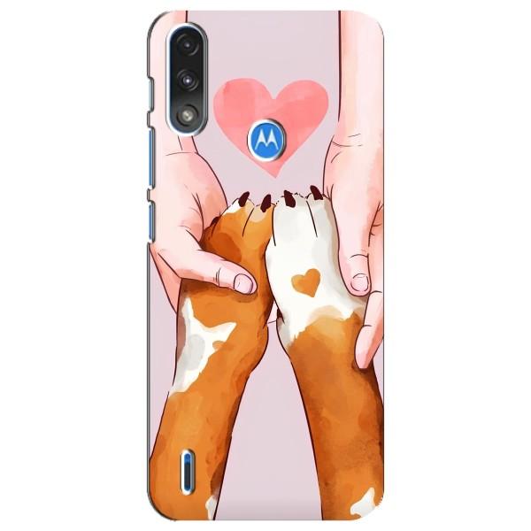 Чехлы с собаками для Motorola E7 Power (VPrint) – Любовь к собакам