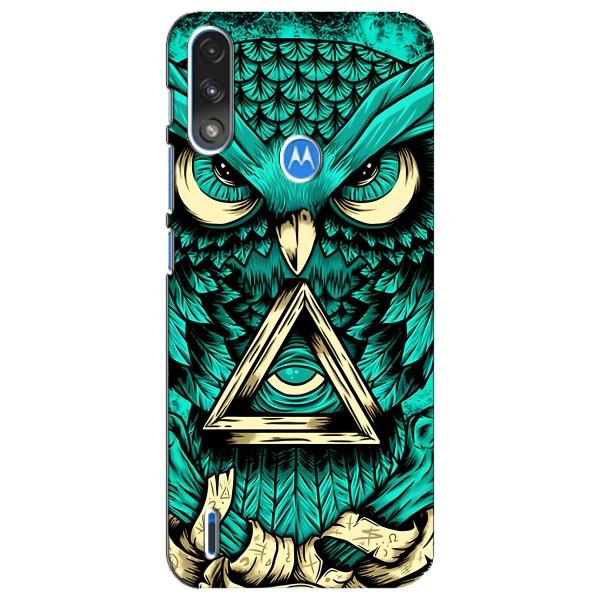 Чохол з пташками на Motorola E7 Power (VPrint) – Сова з оком