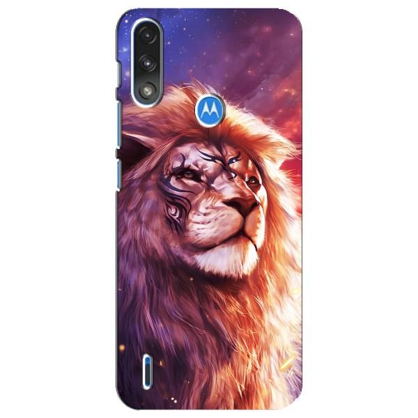 Чохол з картинкою ЛЕВ для Motorola E7 Power (VPrint) – Красочний Лев