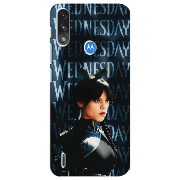 Чохли Венсдей на Motorola E7 Power Уенсдей (AlphaPrint) – Венздей кішка