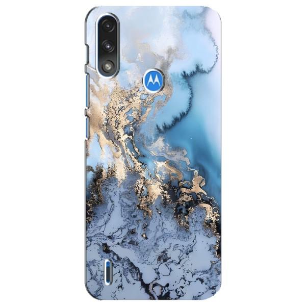 Мраморный чехол на Motorola E7 Power (VPrint) – Нежный мрамор