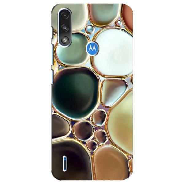 Мраморный чехол на Motorola E7 Power (VPrint) – Радужный Мрамор