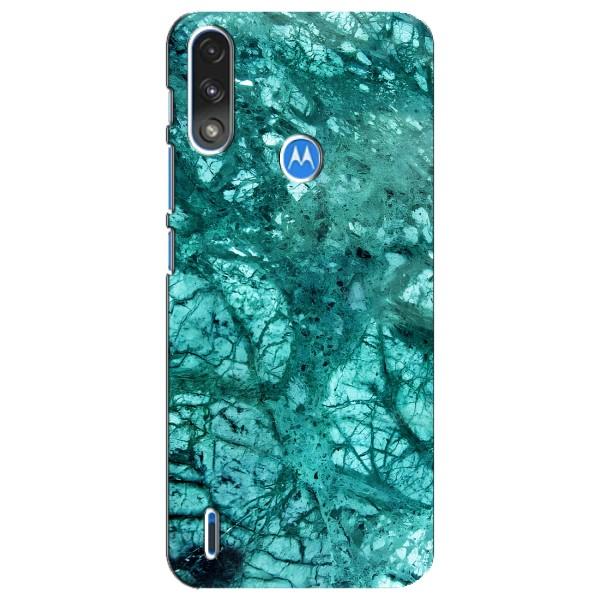 Мраморный чехол на Motorola E7 Power (VPrint) – Зеленый мрамор