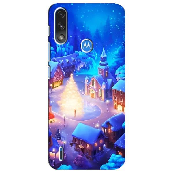 Рождественские Чехлы для Motorola E7 Power (VPrint) – Рождественский город