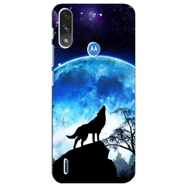 Захисні чохли для Моторола Е7 Павер (AlphaPrint) (ХІТ продаж) ВОВК – Вовк на місяць