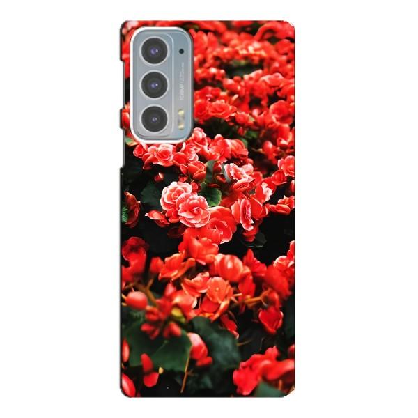 Чохли з квітами для Motorola Edge 20 (VPrint) – Квіти червоні