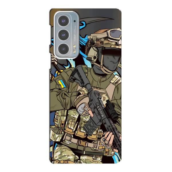 Чехлы с картинкой ЗСУ для Motorola Edge 20 (AlphaPrint) – Воин ВСУ