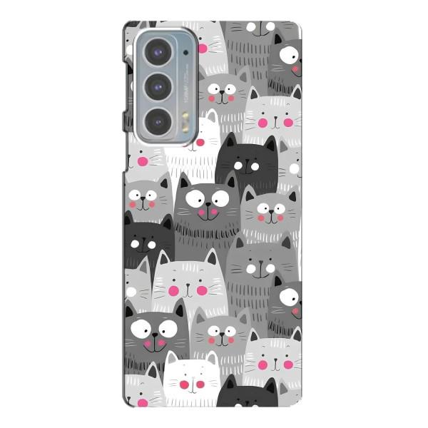 Чехлы с Котиками для Motorola Edge 20 (VPrint) – Рисованные котики
