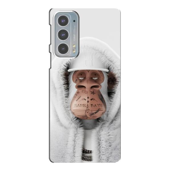 Чехлы с Обезьянами NFT для Motorola Edge 20 (AlphaPrint) – обезьяна NFT в тату