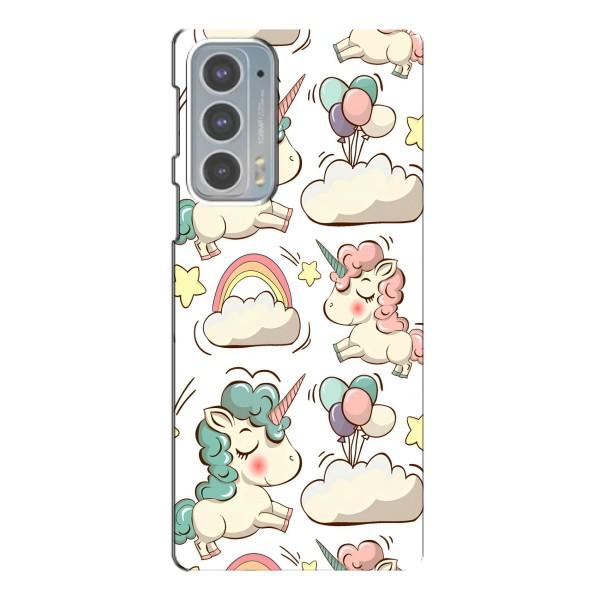 Чехол для Мото Ейдж 20 - (Единорожки - Новинки) (AlphaPrint) – Единорожки