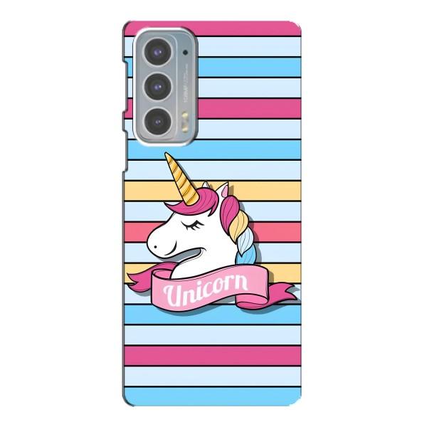Чехол для Мото Ейдж 20 - (Единорожки - Новинки) (AlphaPrint) – Unicorn