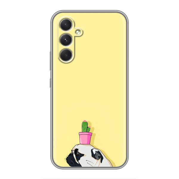Бампер для Motorola Edge 30 Pro с картинкой "Песики" – Кактус на голове