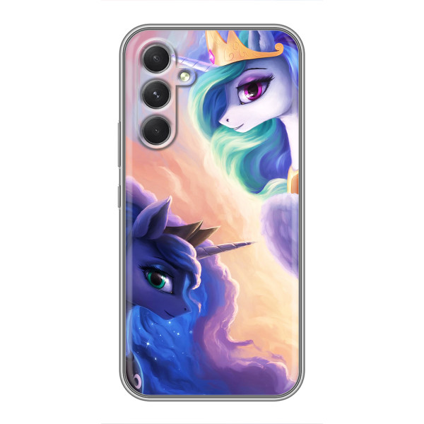 Чехол Unicorn на Motorola Edge 30 Pro – Единорожки на тучках