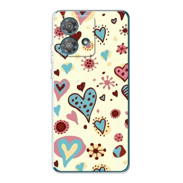 Чехлы для любимой на Моторола Ейдж 40 Нео (VPrint) – Сердечки