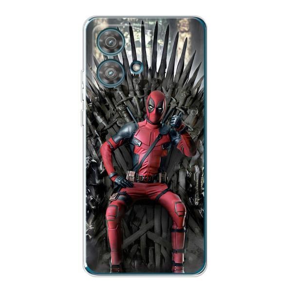 Чохли Фільми для Моторола Едже 40 Нео (VPrint) – Дедпул на троні