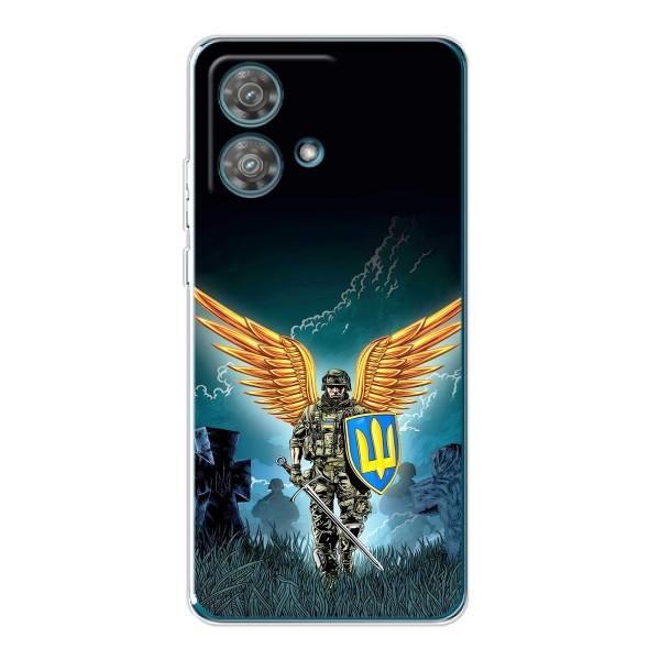 Чехлы с картинкой ЗСУ для Motorola Edge 40 Neo (AlphaPrint) – Солдат ЗСУ