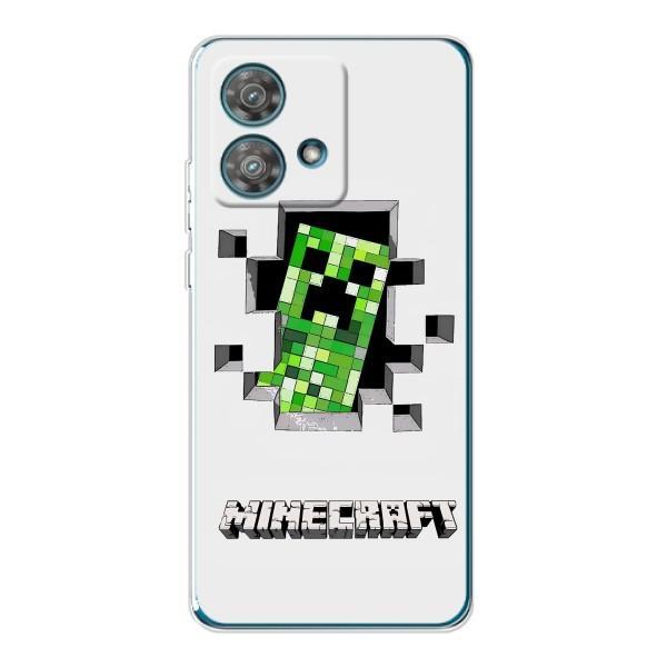 Чехол Майнкрафт на Motorola Edge 40 Neo (AlphaPrint) Minecraft – крипер Майнкрафт