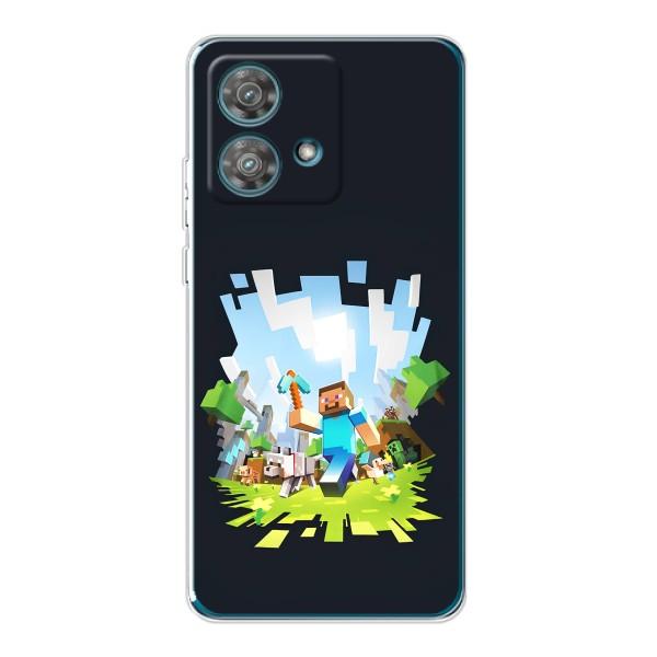 Чехол Майнкрафт на Motorola Edge 40 Neo (AlphaPrint) Minecraft – персонажи Minecraft