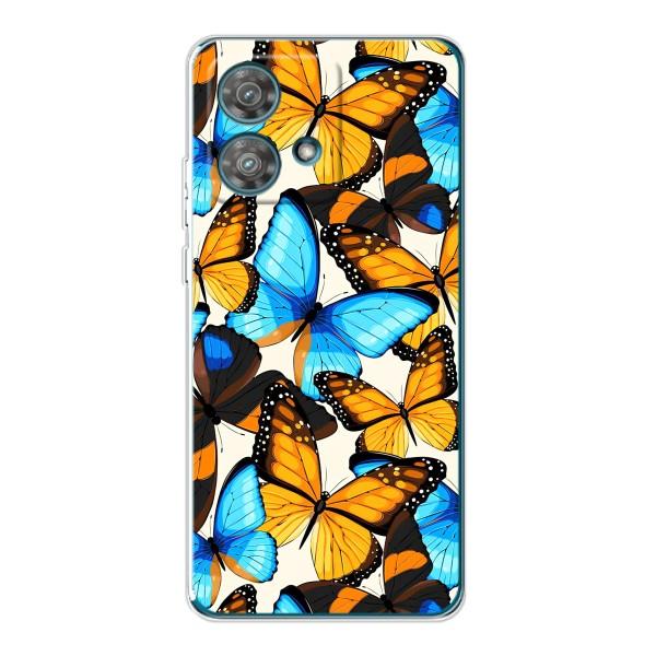 Чохол з принтом для Моторола Едже 40 Нео - (Прикольні) (AlphaPrint) – Яскраві метелики