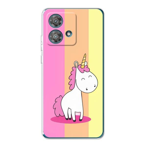 Чехол Unicorn на Motorola Edge 40 Neo – Радужный Единорог