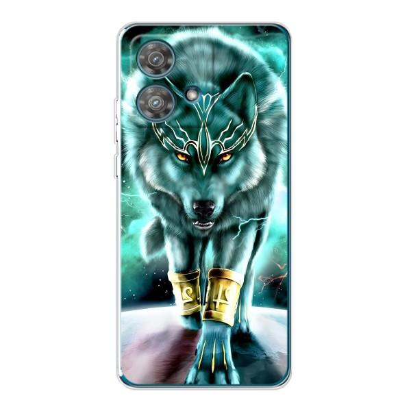 Защитные чехлы для Моторола Ейдж 40 Нео (AlphaPrint) (ХИТ продаж) ВОЛК – Яркий волк