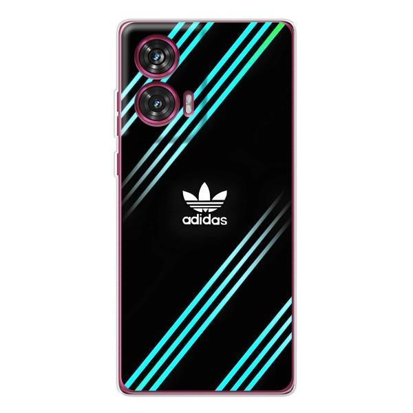 Чохли Адидас для Motorola Edge 50 Fusion (AlphaPrint) – Адідас з полосами