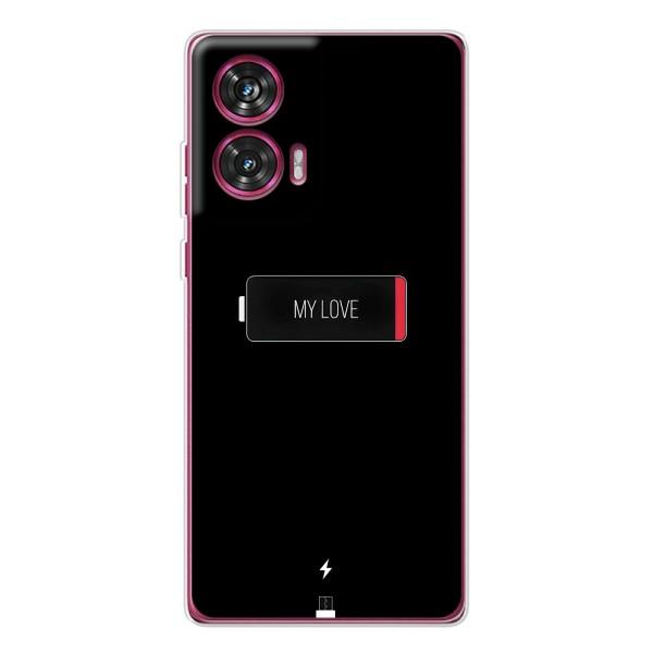 Чехлы для любимой на Моторола Едж 50 Ф'южн (VPrint) – Love battery