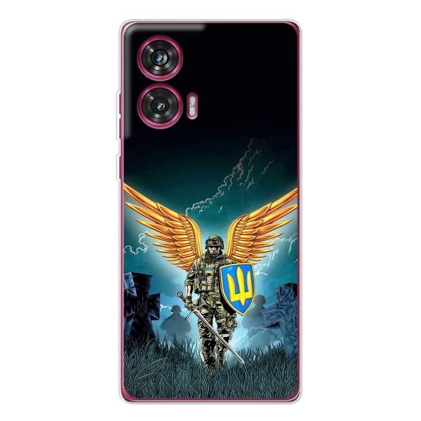 Чехлы с картинкой ЗСУ для Motorola Edge 50 Fusion (AlphaPrint) – Солдат ЗСУ