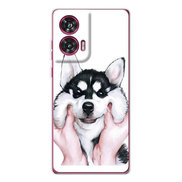 Чехлы с собаками для Motorola Edge 50 Fusion (VPrint) – Довольный Хаски